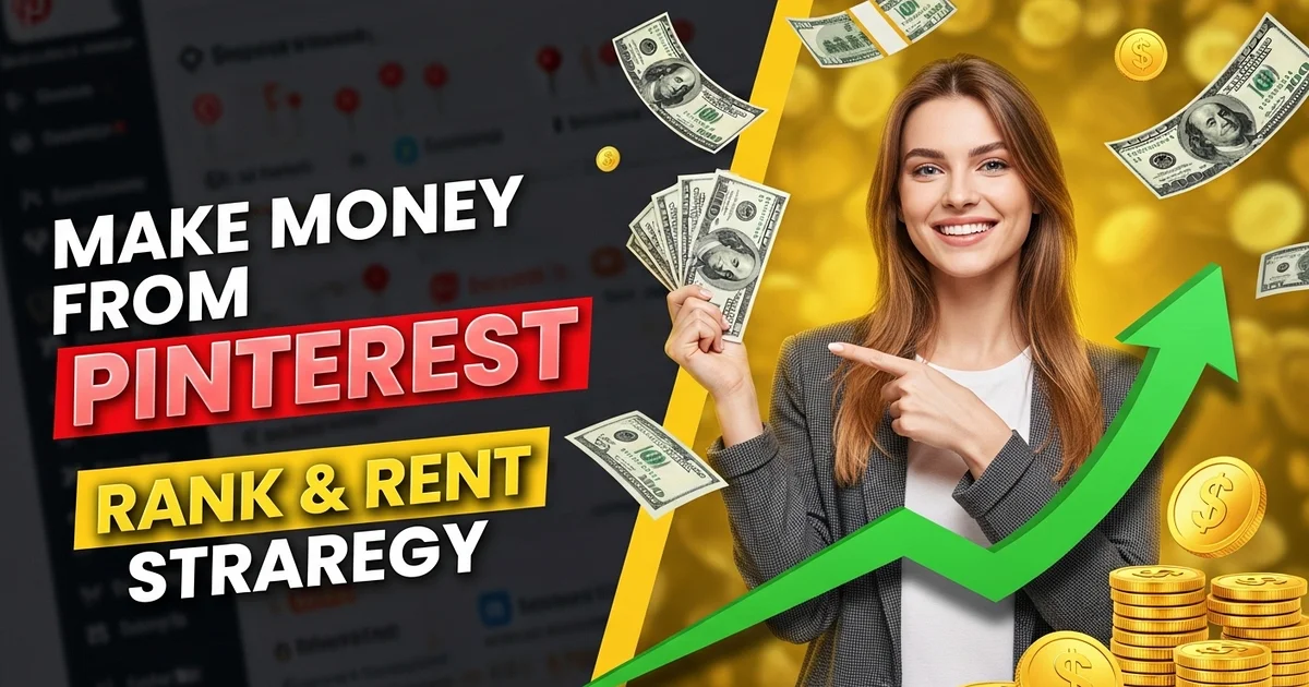 How to earn money from Pinterest using the Rank and Rent strategy with optimized pins and traffic growth