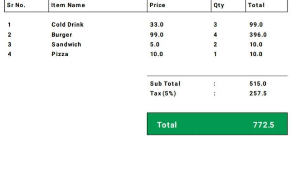 Barcode Scanner Invoice Generator App in Android Java
