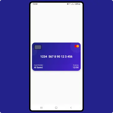 Bank card widget